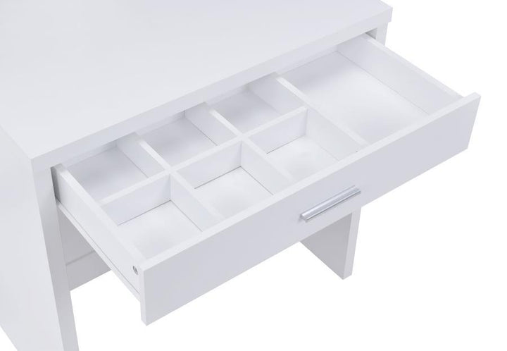 Harvey - Vanity Set With Lift - Top Stool - White Vanity Set modern furniture Contempo Furniture