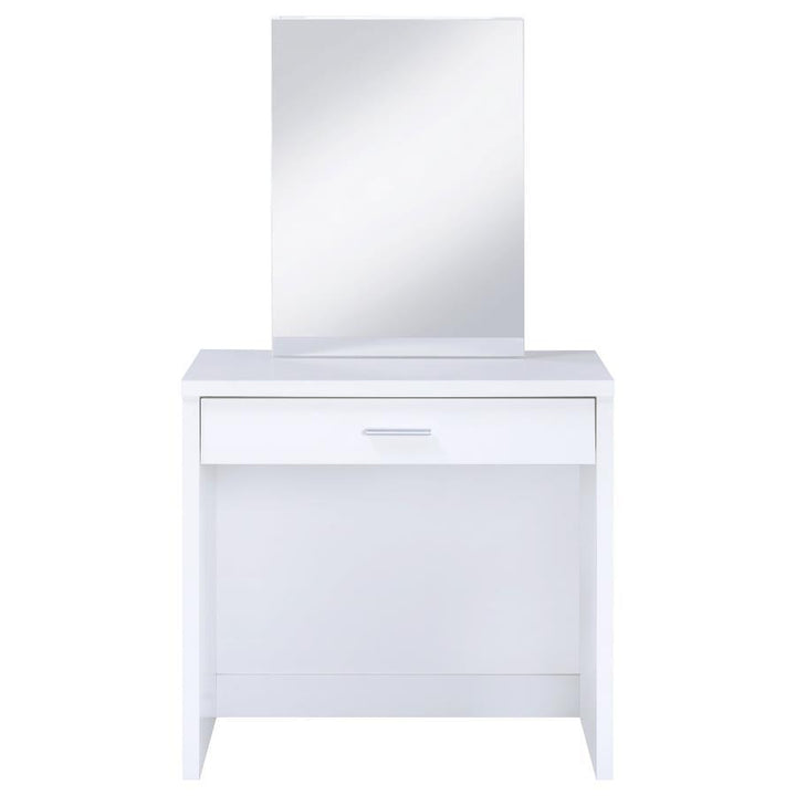 Harvey - Vanity Set With Lift - Top Stool - White Vanity Set modern furniture Contempo Furniture