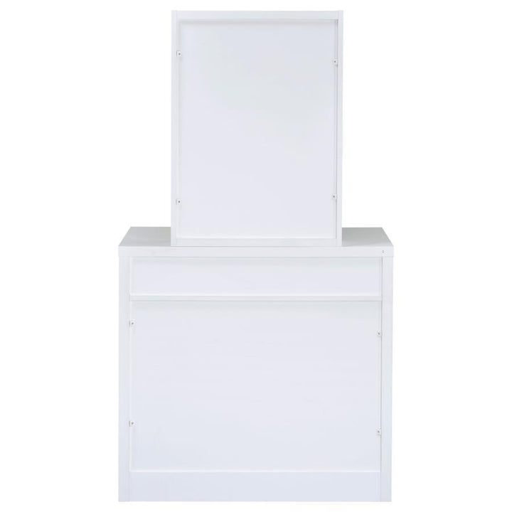 Harvey - Vanity Set With Lift - Top Stool - White Vanity Set modern furniture Contempo Furniture