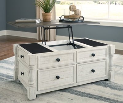 Havalance Lift - Top Coffee Table - White Cocktail Table modern furniture Contempo Furniture