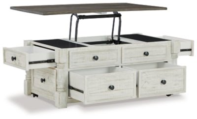 Havalance Lift - Top Coffee Table - White Cocktail Table modern furniture Contempo Furniture