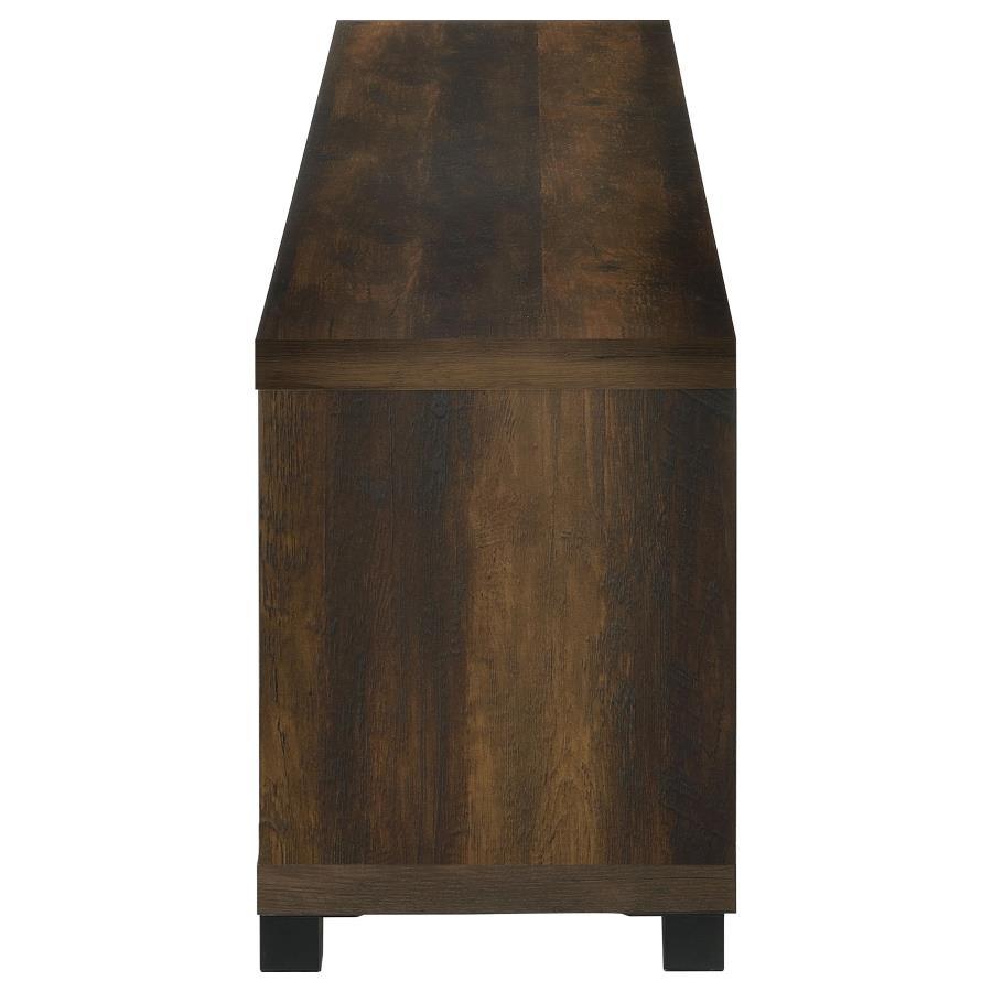 Havering - 71" TV Stand Fireplace Media Console - Dark Pine Fireplace TV Stand modern furniture Contempo Furniture