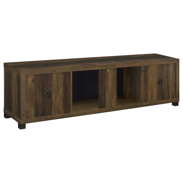 Havering - 71" TV Stand Fireplace Media Console - Dark Pine Fireplace TV Stand modern furniture Contempo Furniture