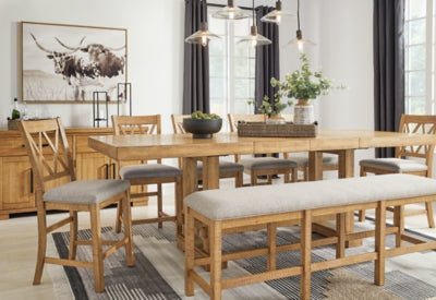 Havonplane 72" Counter Height Dining Bench - Light Brown Counter Bench modern furniture Contempo Furniture