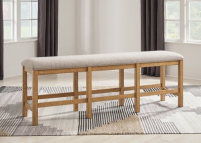 Havonplane 72" Counter Height Dining Bench - Light Brown Counter Bench modern furniture Contempo Furniture