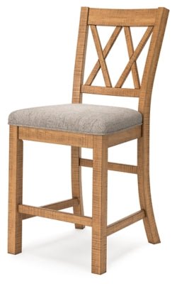 Havonplane Counter Height Barstool - Light Brown Stool Set modern furniture Contempo Furniture