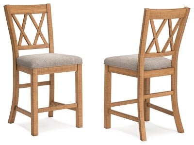 Havonplane Counter Height Barstool - Light Brown | Ashley Furniture