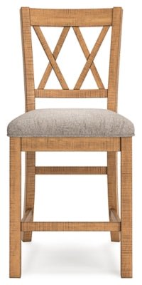 Havonplane Counter Height Barstool - Light Brown Stool Set modern furniture Contempo Furniture