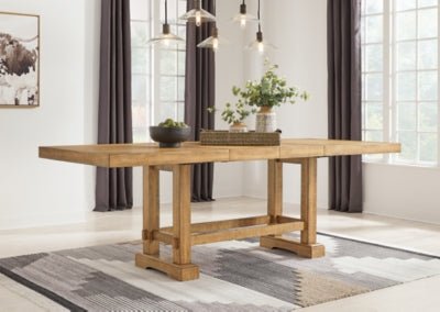 Havonplane Counter Height Dining Extension Table - Light Brown Counter Table modern furniture Contempo Furniture