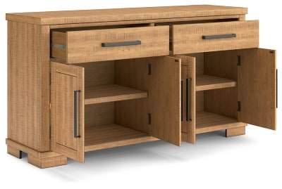 Havonplane Dining Server - Light Brown Server modern furniture Contempo Furniture