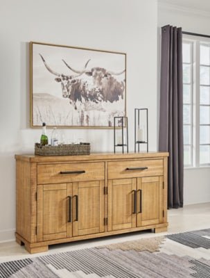 Havonplane Dining Server - Light Brown Server modern furniture Contempo Furniture