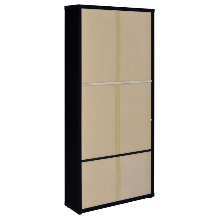 Hawthorne - 4 - Shelf Glass Door Tall Cabinet With Drawers - Black Display Cabinet modern furniture Contempo Furniture