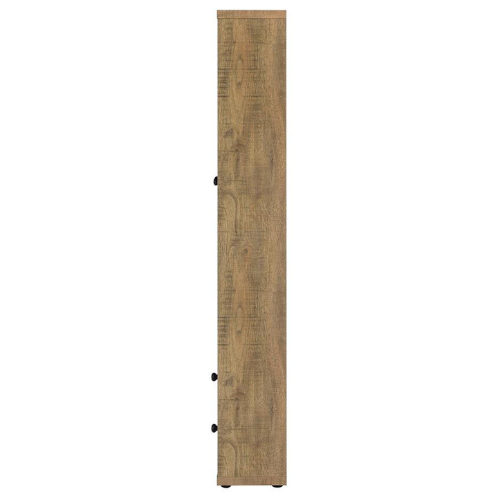 Hawthorne - 4 - Shelf Glass Door Tall Cabinet With Drawers - Mango Display Cabinet modern furniture Contempo Furniture