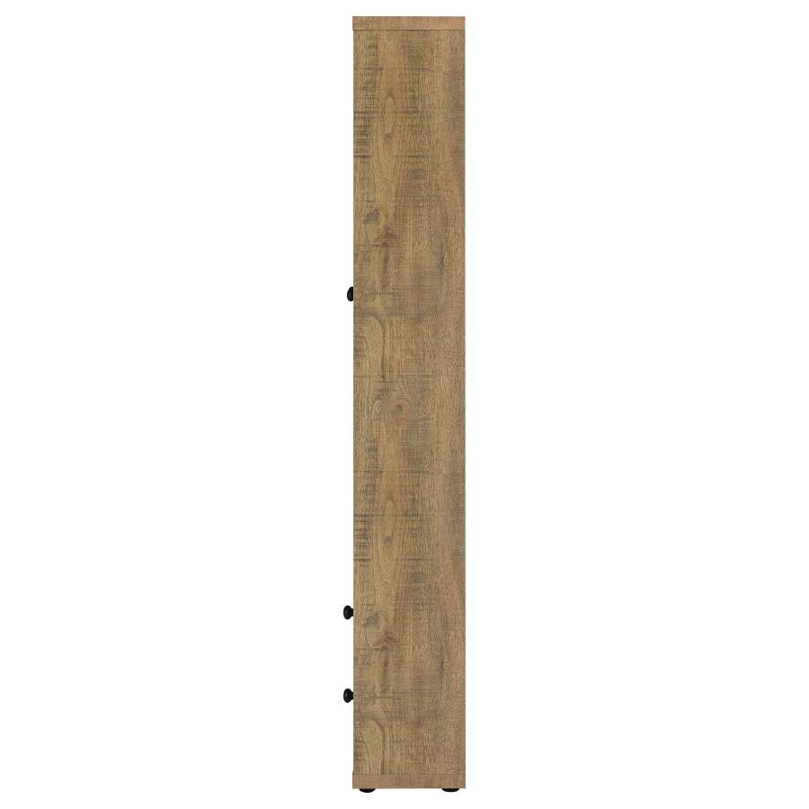 Hawthorne - 4 - Shelf Glass Door Tall Cabinet With Drawers - Mango Display Cabinet modern furniture Contempo Furniture