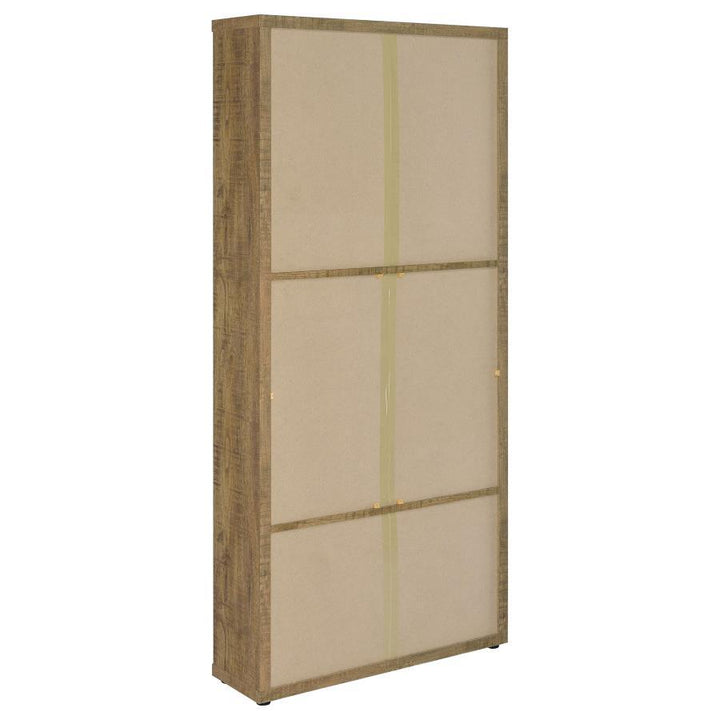Hawthorne - 4 - Shelf Glass Door Tall Cabinet With Drawers - Mango Display Cabinet modern furniture Contempo Furniture