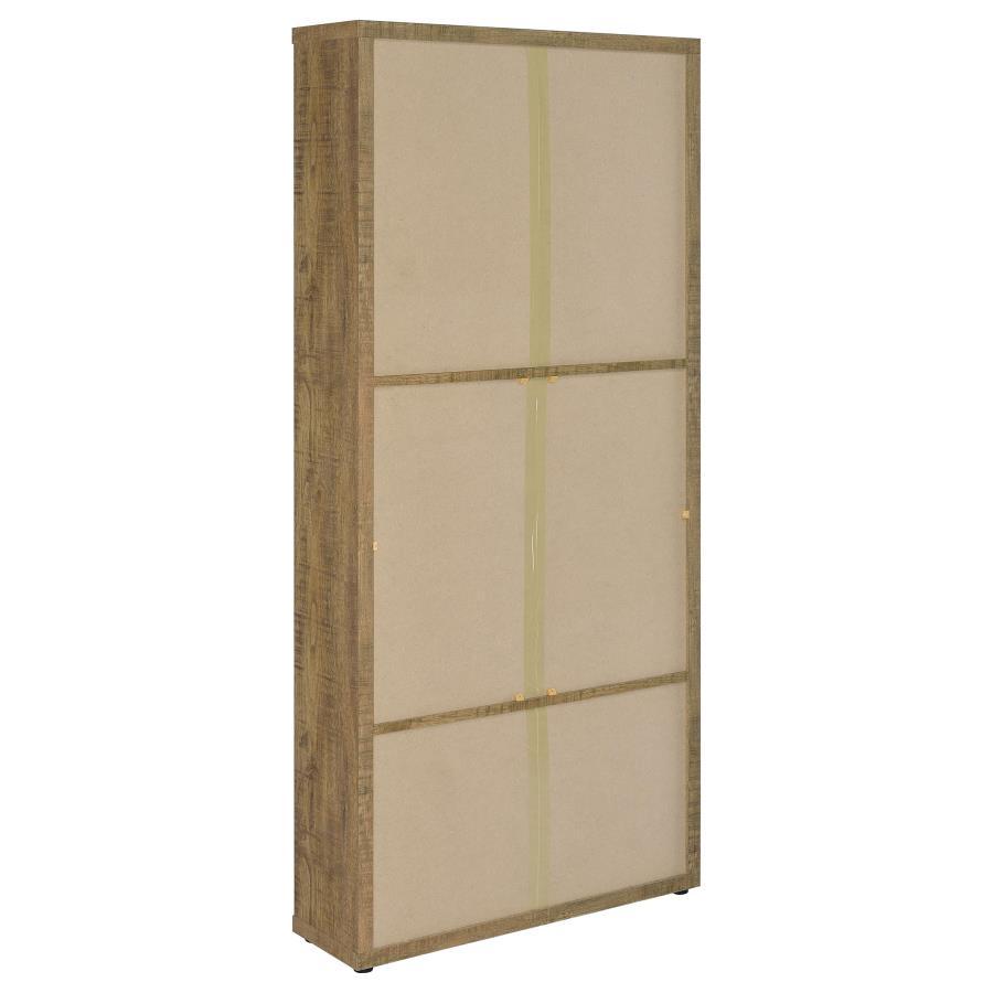Hawthorne - 4 - Shelf Glass Door Tall Cabinet With Drawers - Mango Display Cabinet modern furniture Contempo Furniture