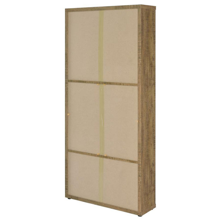 Hawthorne - 4 - Shelf Glass Door Tall Cabinet With Drawers - Mango Display Cabinet modern furniture Contempo Furniture