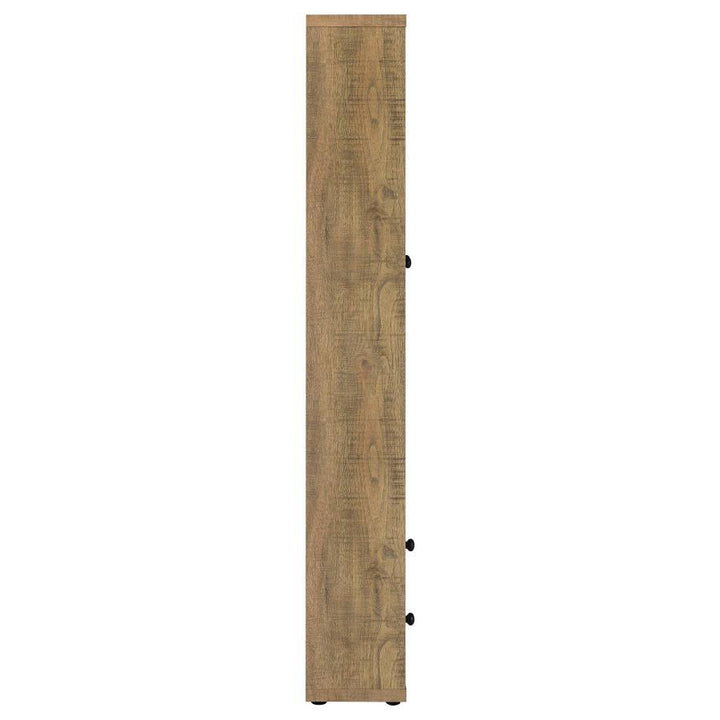 Hawthorne - 4 - Shelf Glass Door Tall Cabinet With Drawers - Mango Display Cabinet modern furniture Contempo Furniture