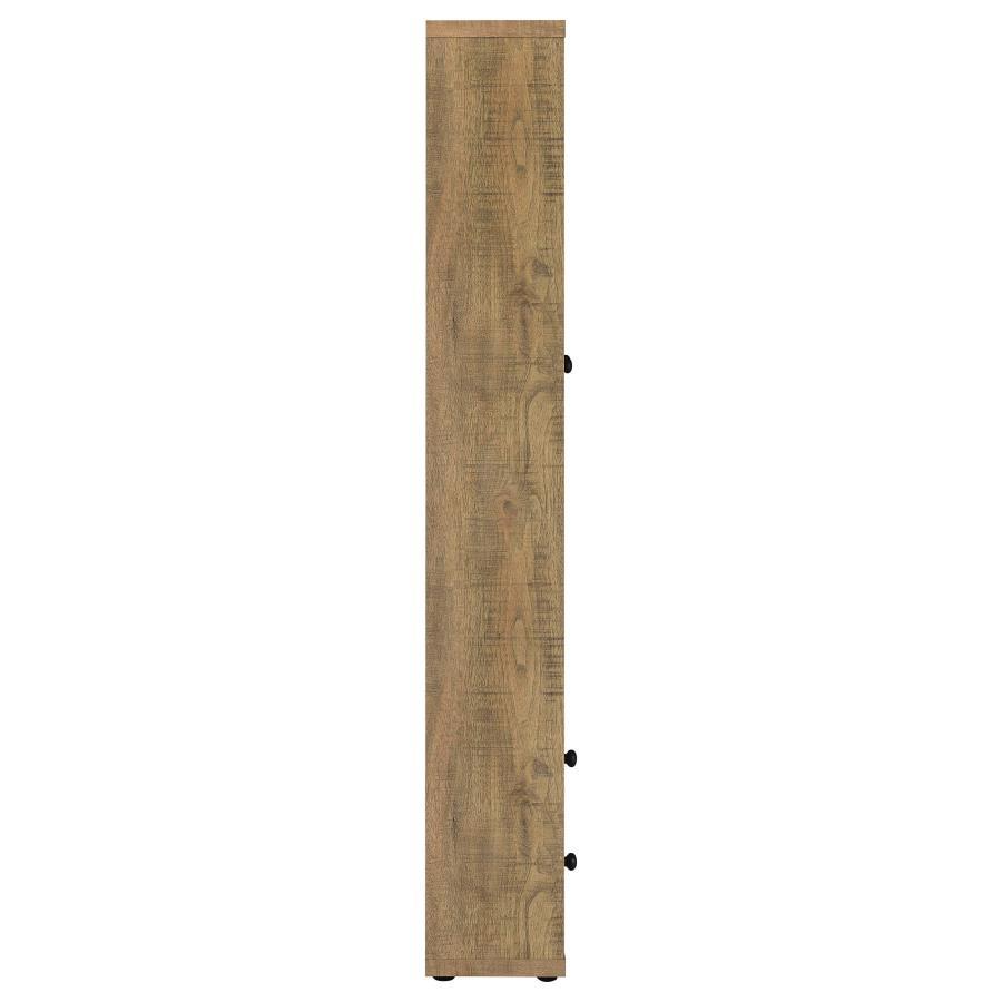 Hawthorne - 4 - Shelf Glass Door Tall Cabinet With Drawers - Mango Display Cabinet modern furniture Contempo Furniture