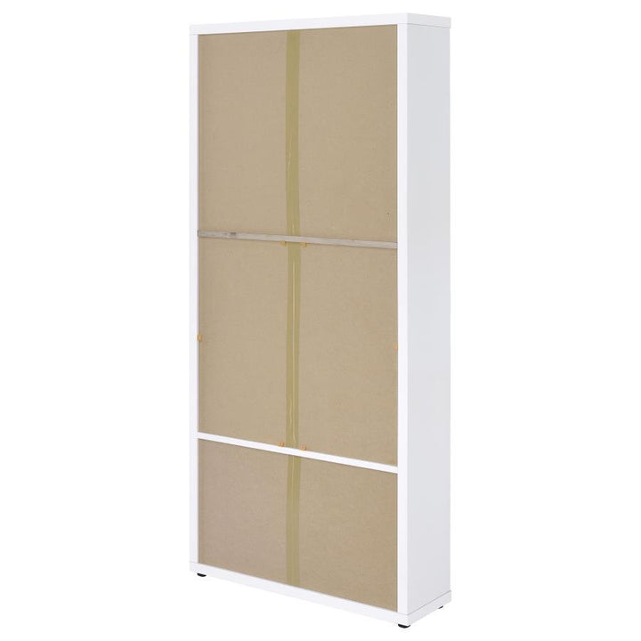 Hawthorne - 4 - Shelf Glass Door Tall Cabinet With Drawers - White Display Cabinet modern furniture Contempo Furniture