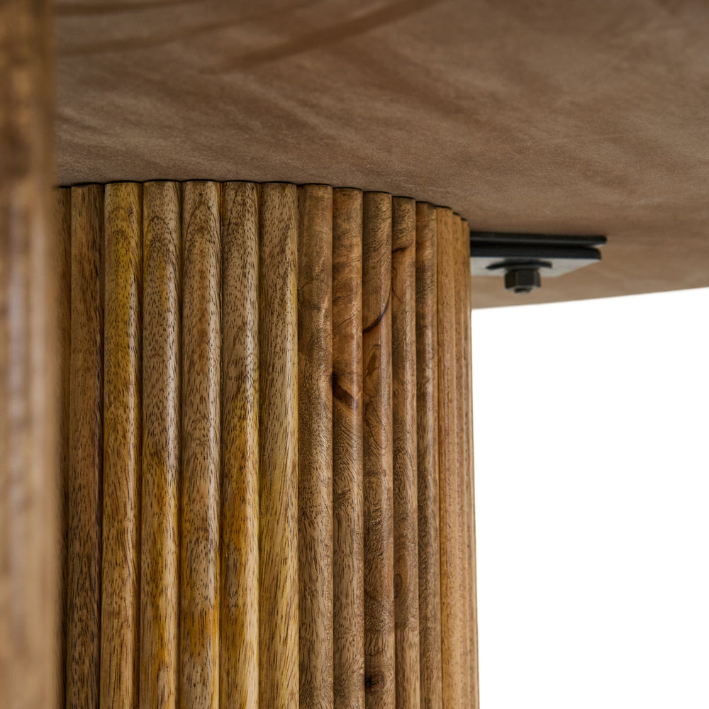 Hayden - Modern Marble + Wood Round Dining Table - View 8
