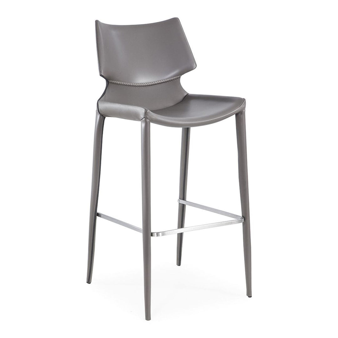 Hayes Modern Grey Eco-Leather Bar Stool (Set of 2)