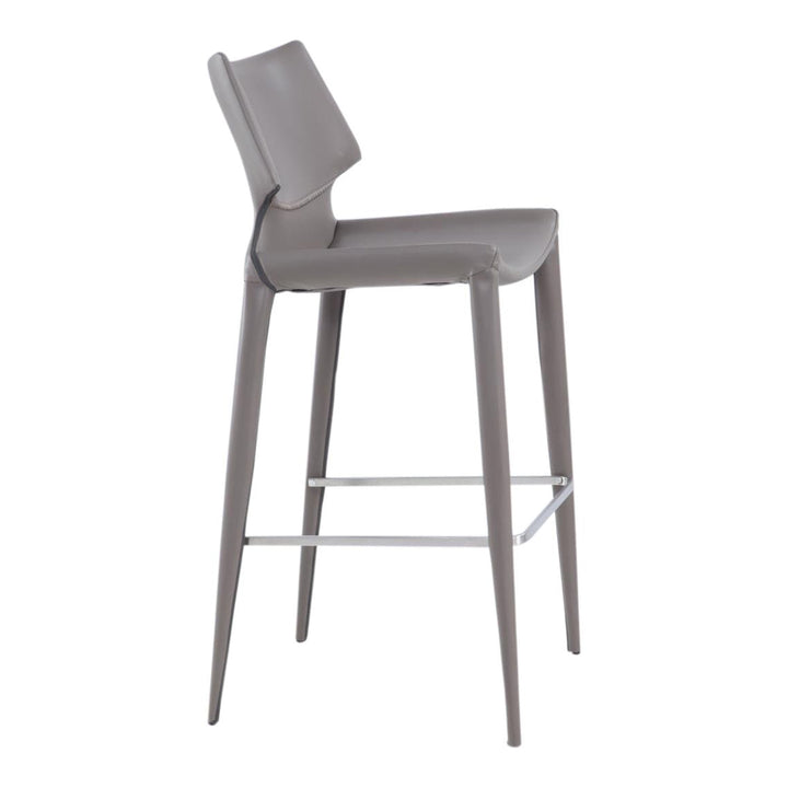 Hayes Modern Grey Eco-Leather Bar Stool (Set of 2)