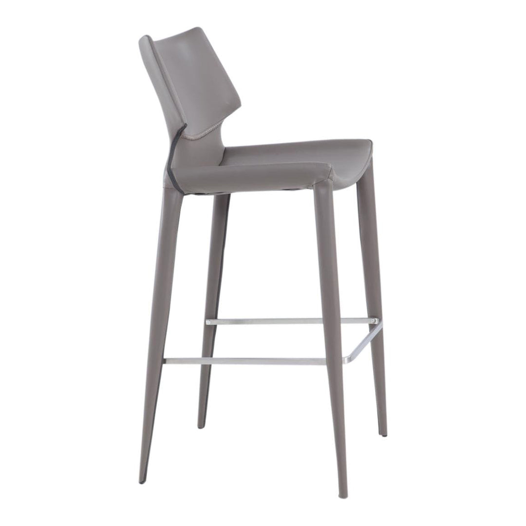 Hayes Modern Grey Eco-Leather Bar Stool (Set of 2)