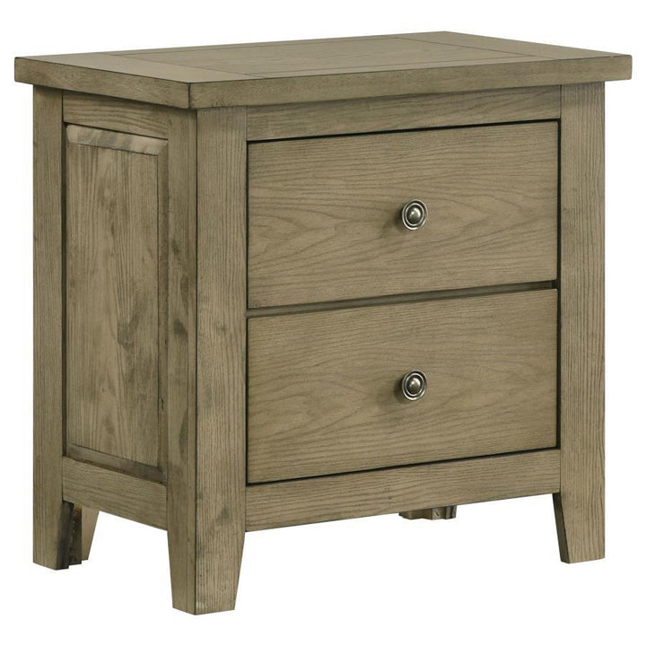 Hazlewood - 2 - Drawer Nightstand Bedside Table - Vineyard Oak Accent Nightstand modern furniture Contempo Furniture