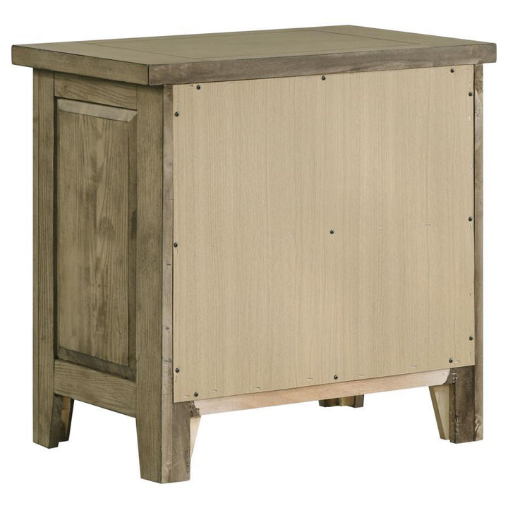 Hazlewood - 2 - Drawer Nightstand Bedside Table - Vineyard Oak Accent Nightstand modern furniture Contempo Furniture