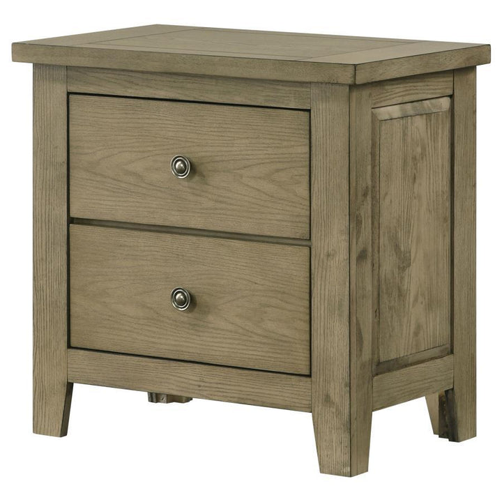Hazlewood - 2 - Drawer Nightstand Bedside Table - Vineyard Oak Accent Nightstand modern furniture Contempo Furniture