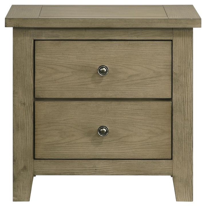 Hazlewood - 2 - Drawer Nightstand Bedside Table - Vineyard Oak Accent Nightstand modern furniture Contempo Furniture