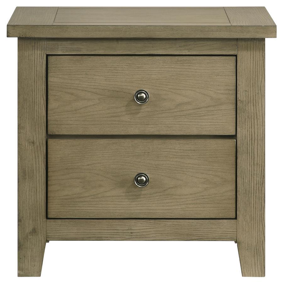 Hazlewood - 2 - Drawer Nightstand Bedside Table - Vineyard Oak Accent Nightstand modern furniture Contempo Furniture