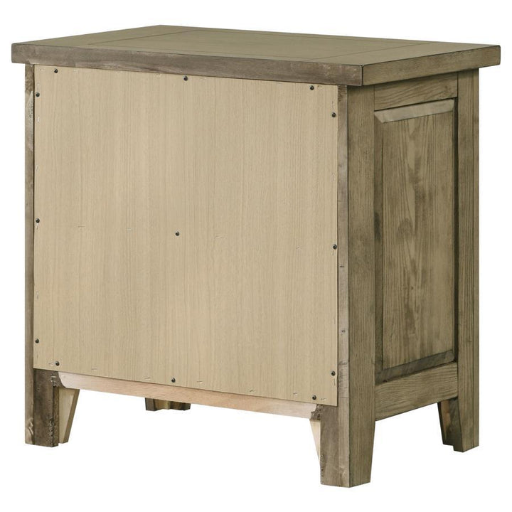 Hazlewood - 2 - Drawer Nightstand Bedside Table - Vineyard Oak Accent Nightstand modern furniture Contempo Furniture
