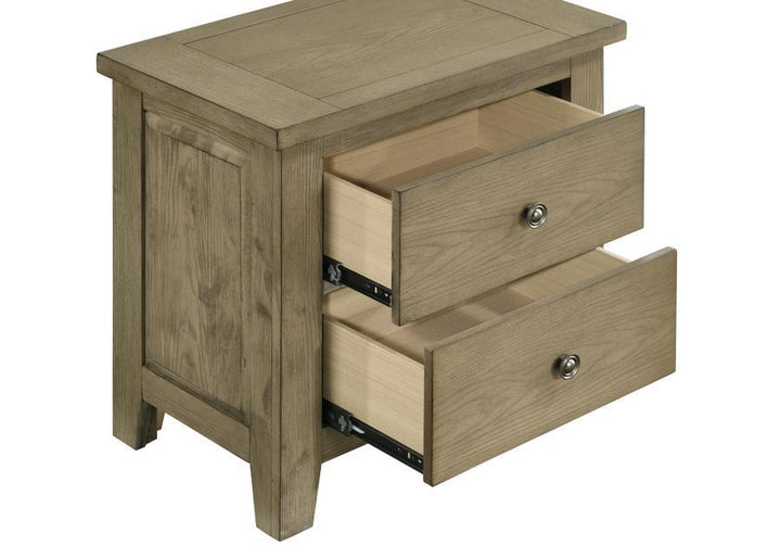 Hazlewood - 2 - Drawer Nightstand Bedside Table - Vineyard Oak Accent Nightstand modern furniture Contempo Furniture