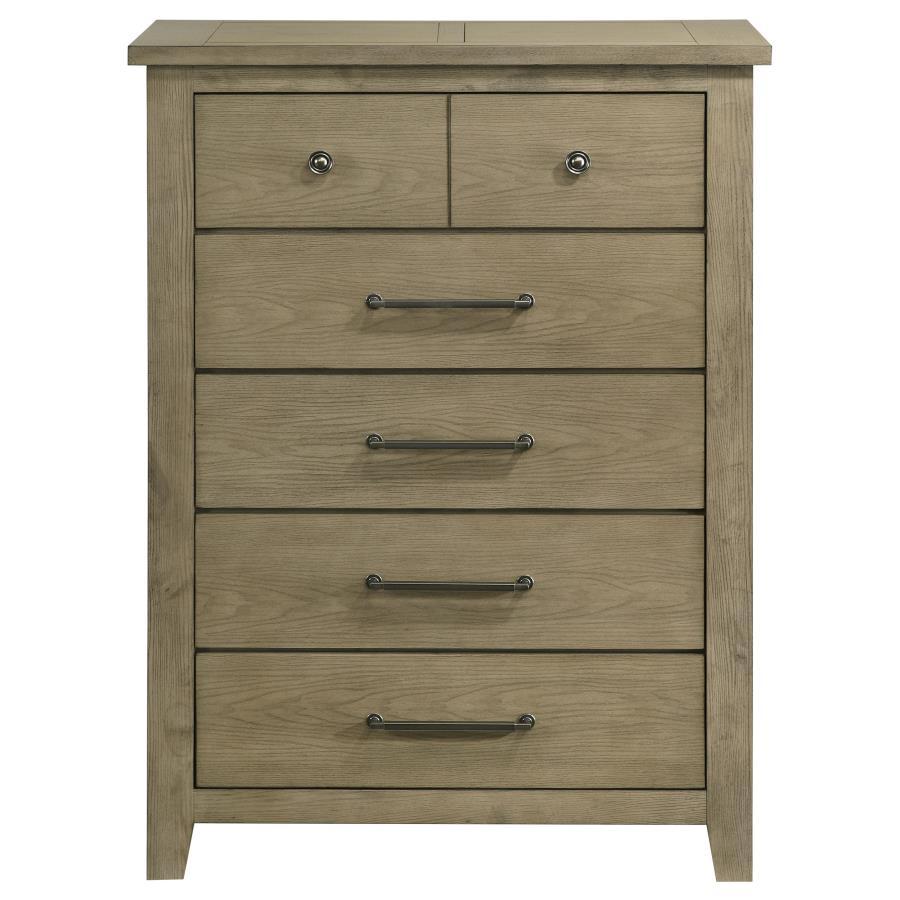Hazlewood - 5 - Drawer Bedroom Chest Of Drawers - Vineyard Oak Accent Chest modern furniture Contempo Furniture