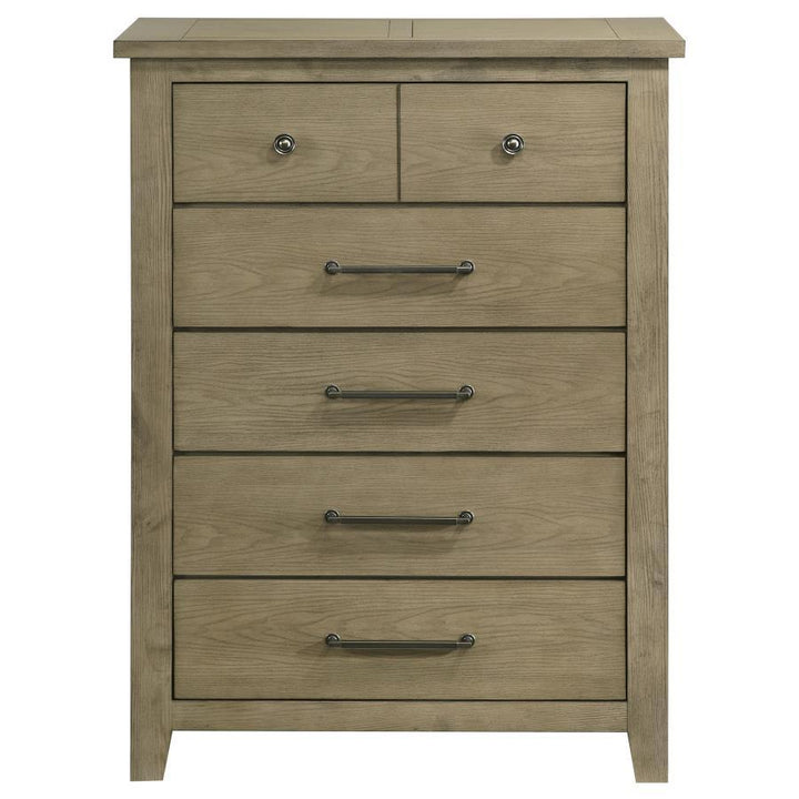 Hazlewood - 5 - Drawer Bedroom Chest Of Drawers - Vineyard Oak Accent Chest modern furniture Contempo Furniture