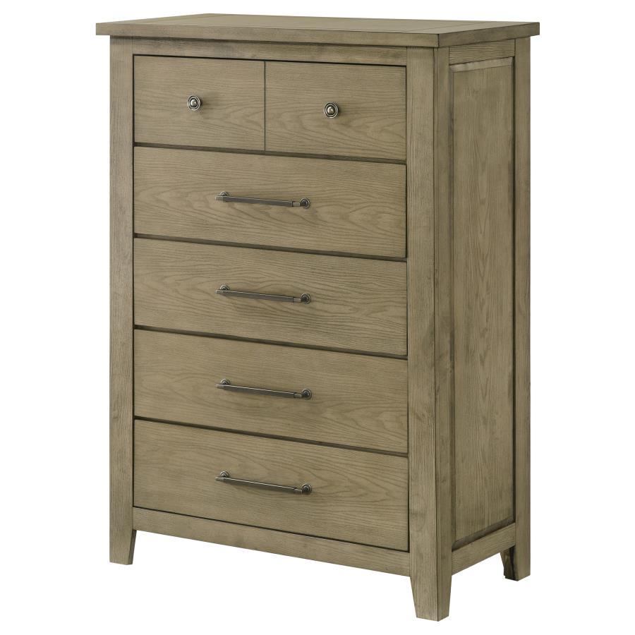 Hazlewood - 5 - Drawer Bedroom Chest Of Drawers - Vineyard Oak Accent Chest modern furniture Contempo Furniture