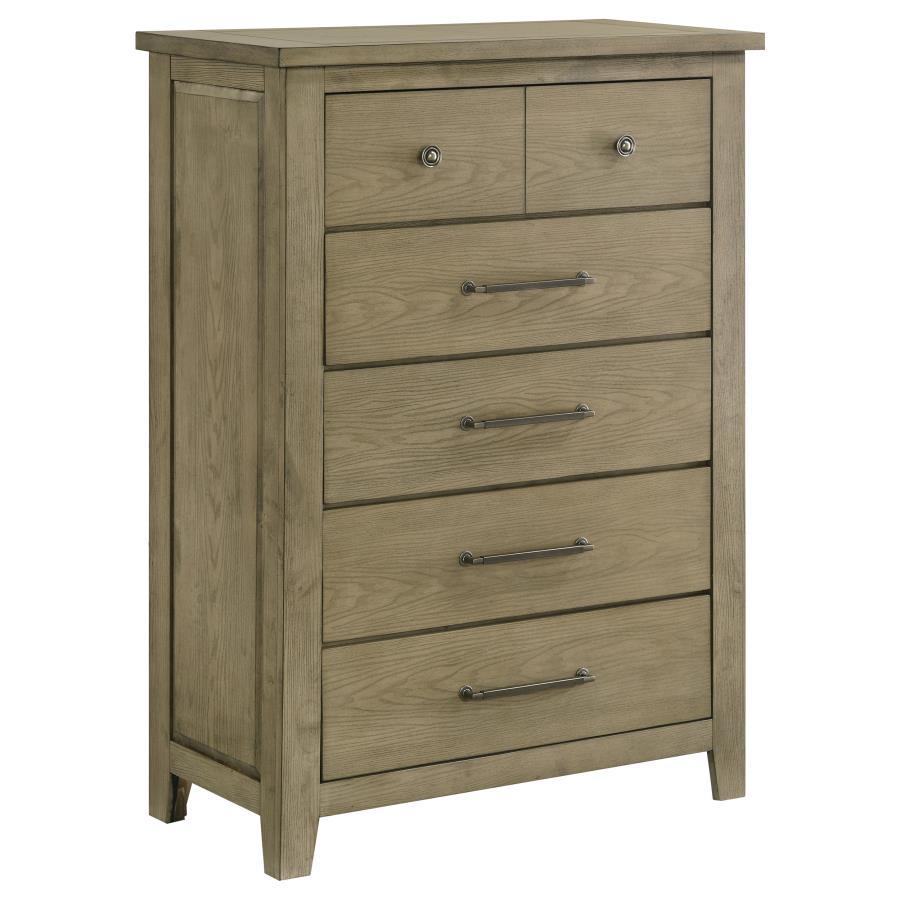 Hazlewood - 5 - Drawer Bedroom Chest Of Drawers - Vineyard Oak Accent Chest modern furniture Contempo Furniture