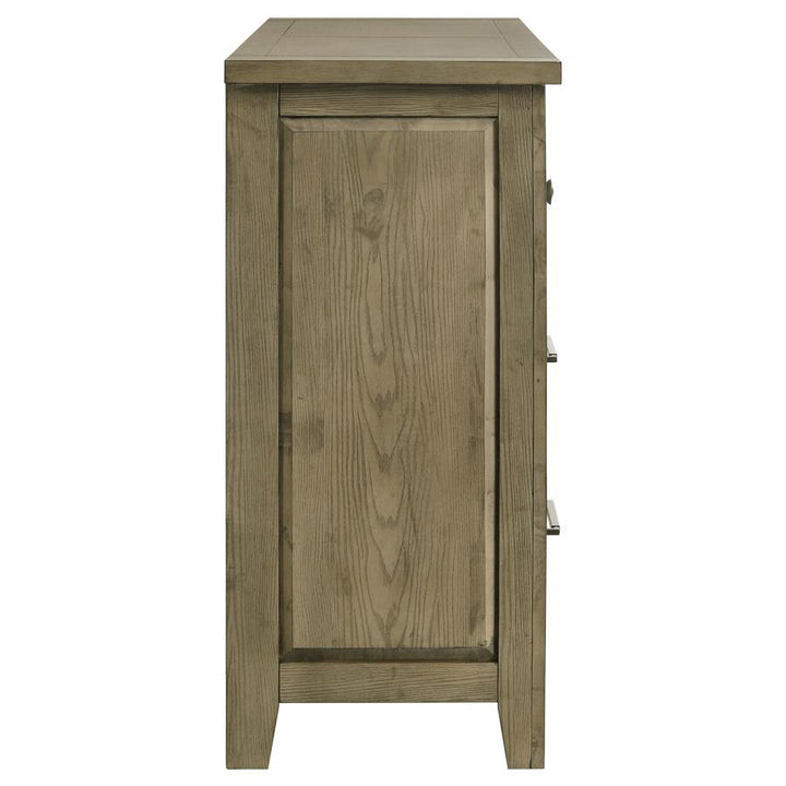 Hazlewood - 6 - Drawer Bedroom Dresser Cabinet - Vineyard Oak Dressers modern furniture Contempo Furniture