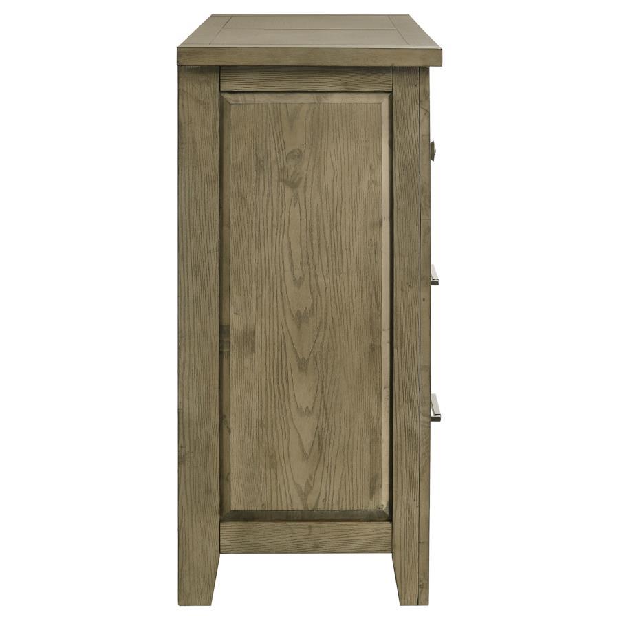 Hazlewood - 6 - Drawer Bedroom Dresser Cabinet - Vineyard Oak Dressers modern furniture Contempo Furniture