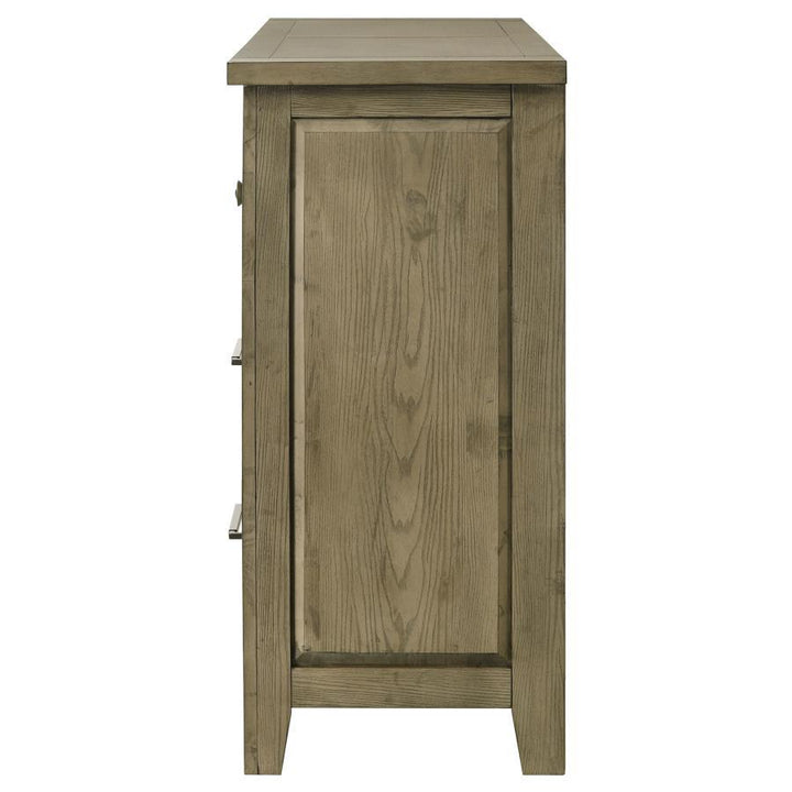 Hazlewood - 6 - Drawer Bedroom Dresser Cabinet - Vineyard Oak Dressers modern furniture Contempo Furniture