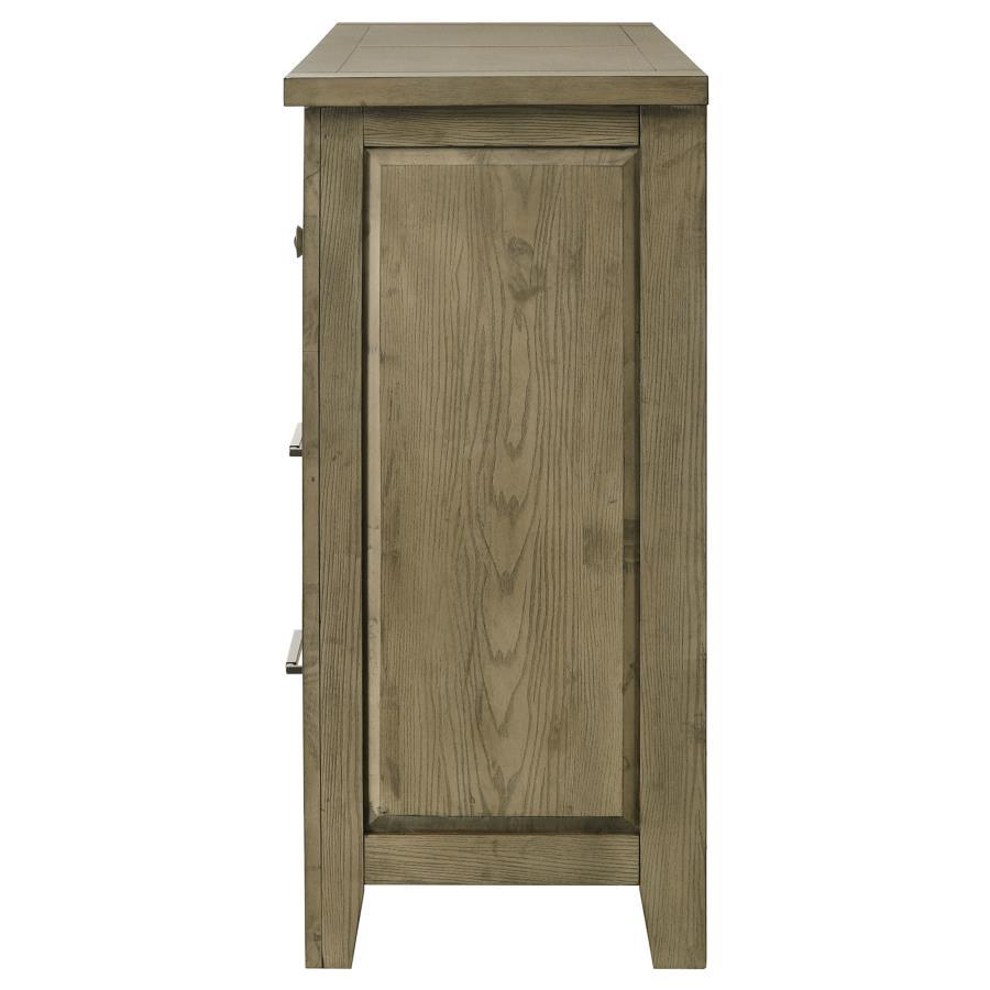 Hazlewood - 6 - Drawer Bedroom Dresser Cabinet - Vineyard Oak Dressers modern furniture Contempo Furniture