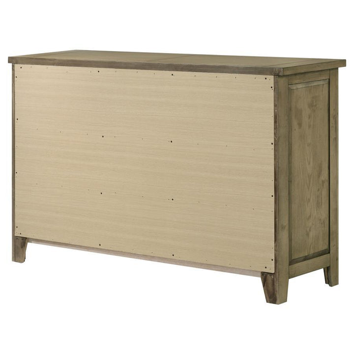 Hazlewood - 6 - Drawer Bedroom Dresser Cabinet - Vineyard Oak Dressers modern furniture Contempo Furniture