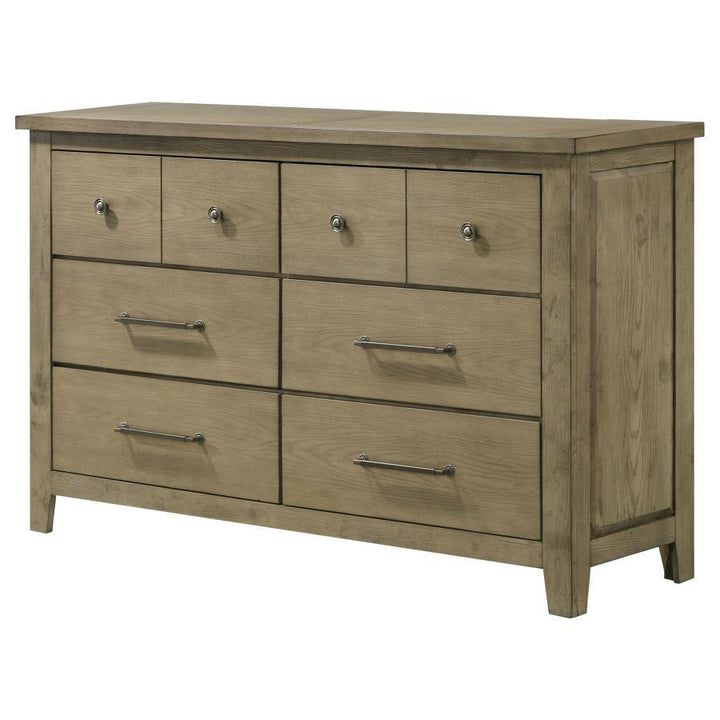 Hazlewood - 6 - Drawer Bedroom Dresser Cabinet - Vineyard Oak Dressers modern furniture Contempo Furniture