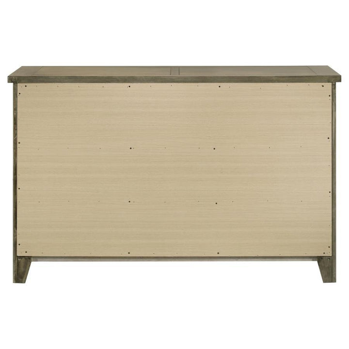 Hazlewood - 6 - Drawer Bedroom Dresser Cabinet - Vineyard Oak Dressers modern furniture Contempo Furniture