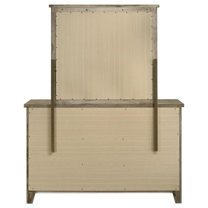 Hazlewood - 6 - Drawer Bedroom Dresser With Mirror - Vineyard Oak Dresser &amp; Mirror modern furniture Contempo Furniture