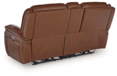 Healy Pier Power Reclining Loveseat with Console - Dark Brown Reclining Loveseat modern furniture Contempo Furniture