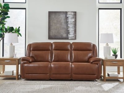 Healy Pier Power Reclining Sofa - Dark Brown Reclining Sofa modern furniture Contempo Furniture