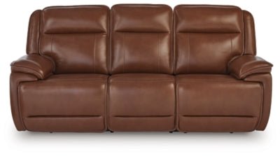 Healy Pier Power Reclining Sofa - Dark Brown | Ashley Furniture